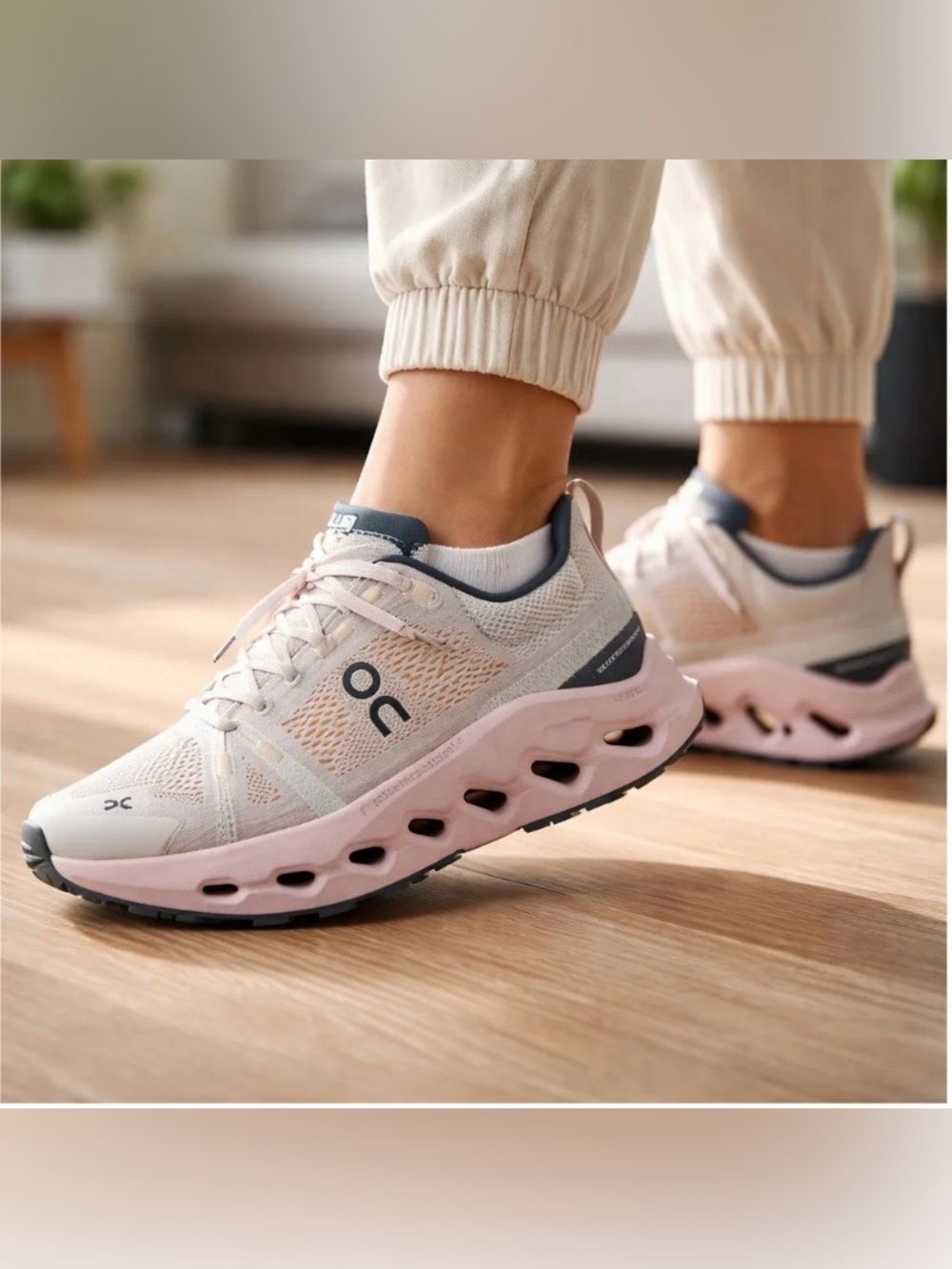 On Cloudsurfer Trail Women's Running Shoes Silver Mauve Pink Size 8.5 3WE1010316